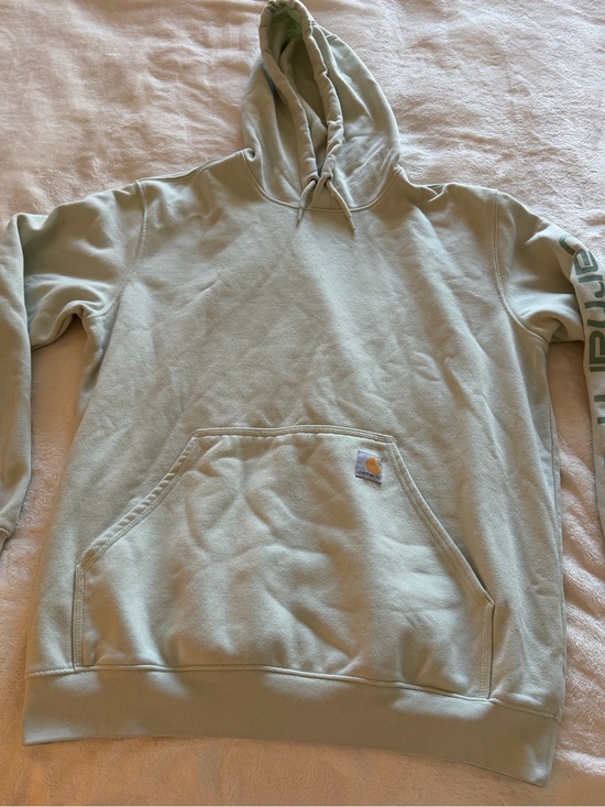 Carhartt Other - Carhartt Light Mint Pullover Hoodie with Sleeve Logo